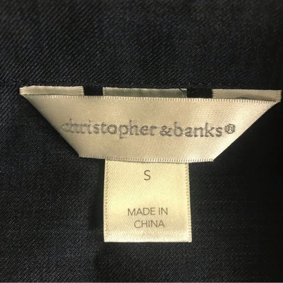 Christopher & Banks women’s blouse sleeveless button down Sz S color blue V-Neck - Picture 5 of 12